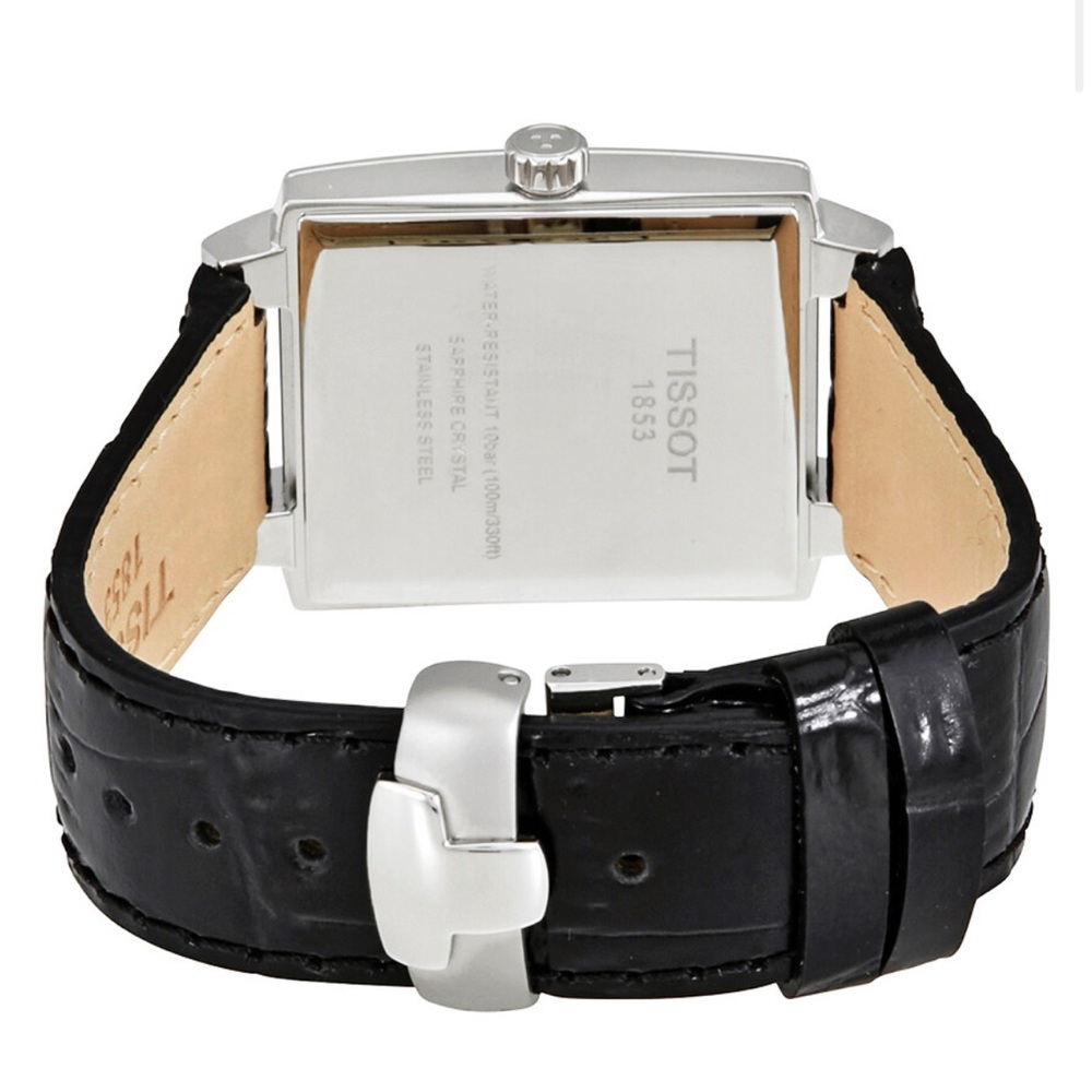 Tissot Silver And Black Rectangular Timepiece - image 3